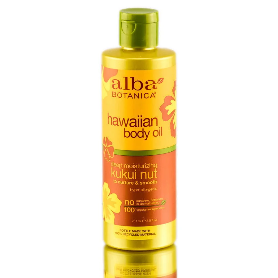 Hawaiian Body Oil Deep Moisturizing Kukui Nut - 8.5 oz