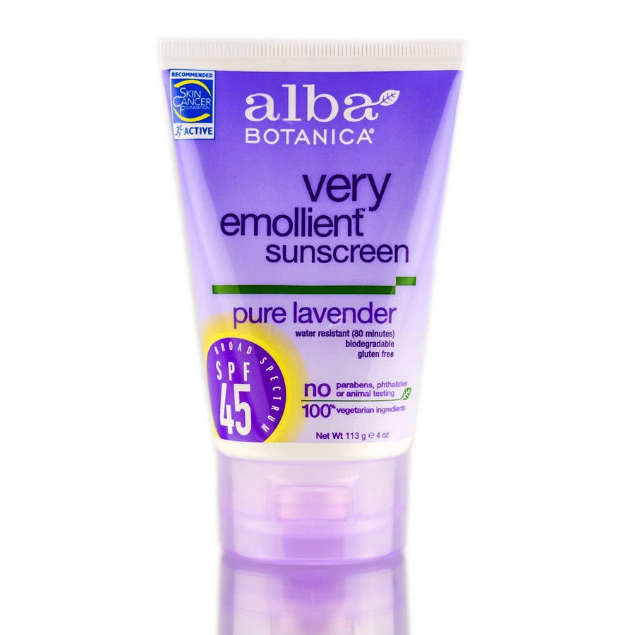 Very Emollient Sunscreen Pure Lavender SPF 45 - 4 oz