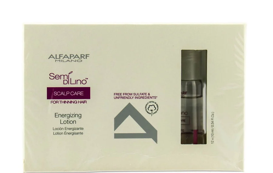 Alfaparf Semi Di Lino Scalp Care Energizing Lotion - Option : 12x10ml /0.34 oz