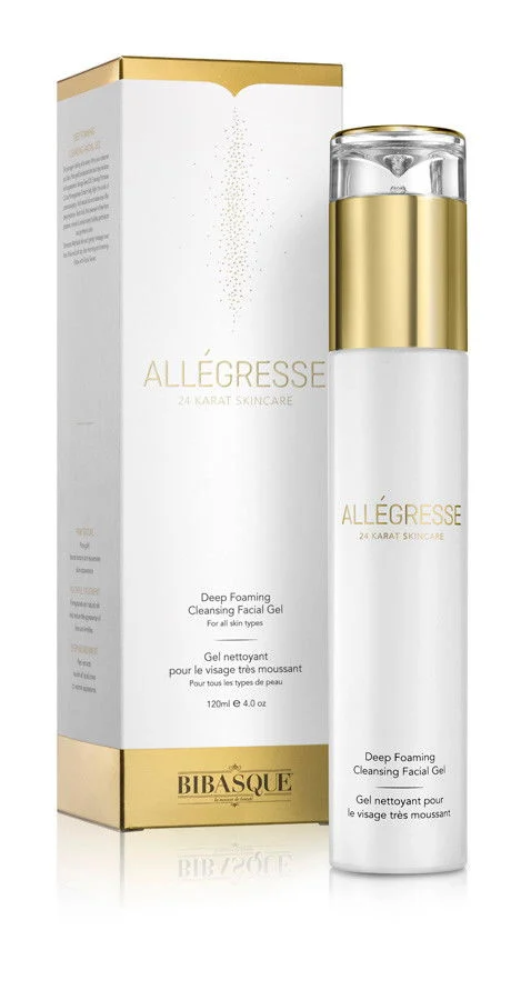 24K Gold Deep Foaming Cleansing Facial Gel - 4 oz