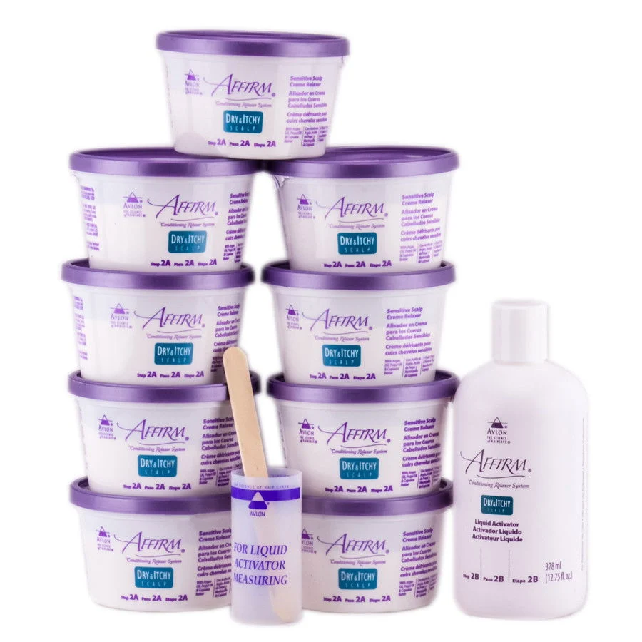 Avlon Affirm Dry & Itchy Scalp Conditioning Relaxer System - sensitive scalp formula - Option : 9 single applications