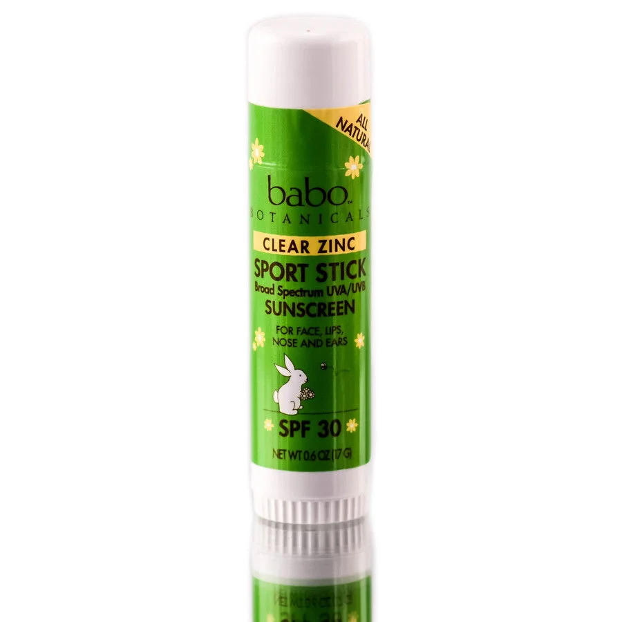 Clear Zinc Sport Stick SPF 30 for sun & wind protection - 0.6 oz