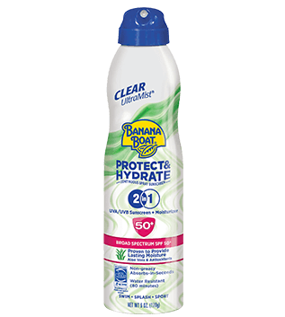 Banana Boat Clear Ultra Mist 2 In 1 SPF50+ 6 oz