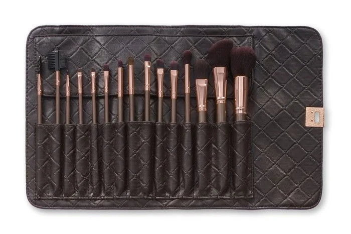 15 pc Rose Gold Brush Set - Option : 15 PC RG Set