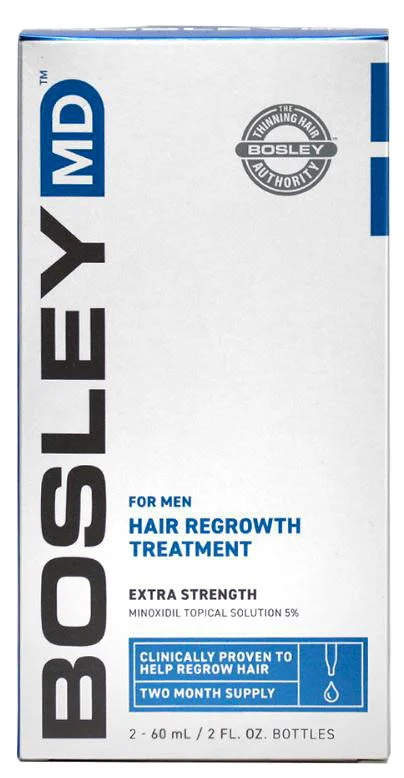 Bosley MD Men Hair Re-growth Treatment (Extra Strength) - 2 PC