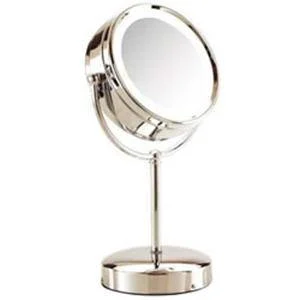 BRANDON MIRROR 8X LIGHTED 6.5 IN. CHROME