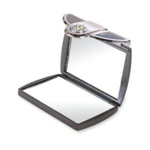 BRANDON MIRROR CRYSTALLIZED SWAROVSKI GRAY 5X RECTANGLE 2.75 IN. X 1.325