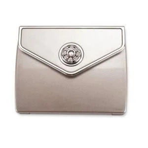 BRANDON MIRROR CRYSTALLIZED SWAROVSKI PEWTER 7X 3.125 IN X 2.5 IN