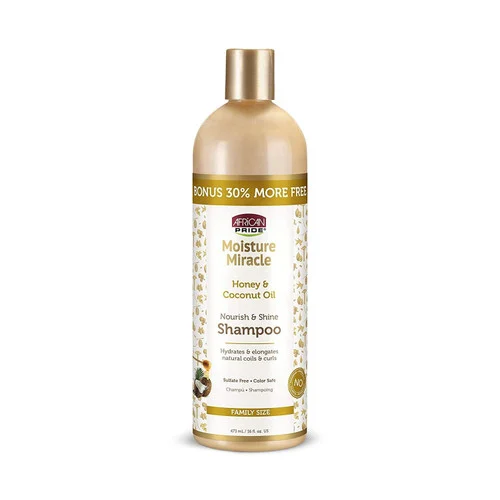 African Pride Moist Miracle Nourish & Shine Shampoo 16 oz