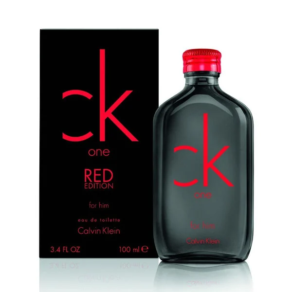 Calvin Klein CK One Red Men`s Eau De Toilette Spray 3.4 oz