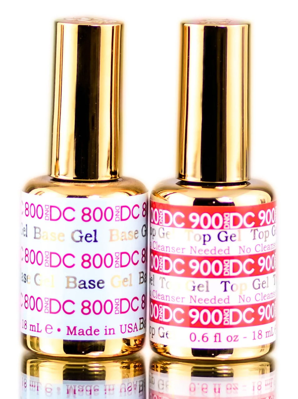 800 Base Gel & 900 Top Gel (NO CLEANSER NEEDED) DUO SET, Soak off Gel All In One Base & Top Coat KIT for Daisy Nails - Top 900 / Base 800