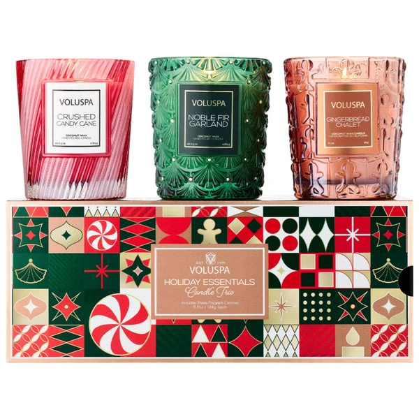 Voluspa Holiday Essentials Candle Trio 6.5 oz