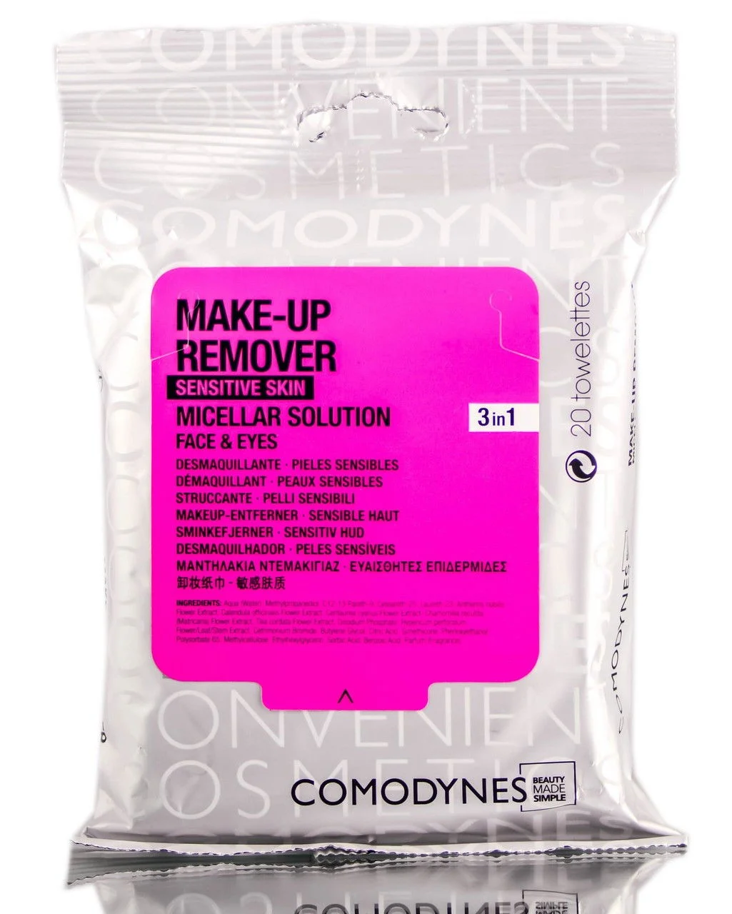 Sensitive Skin Micellar Solution Make-Up Remover Pack - 20 pc