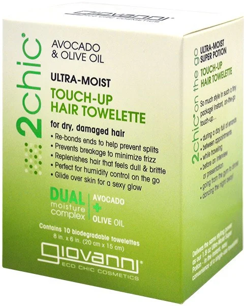 Giovanni 2Chic Ultra-Moist Touch Up Hair Towelette 10 Pack
