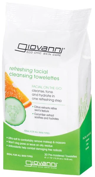 Giovanni Refreshing Facial Cleansing Towelettes 30 Pack