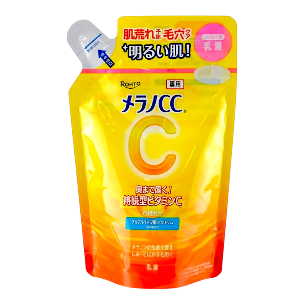 Hado Labo Rohto Mentholatum Melano CC Vitamin C Brightening Milk - 4.23 oz/Refill