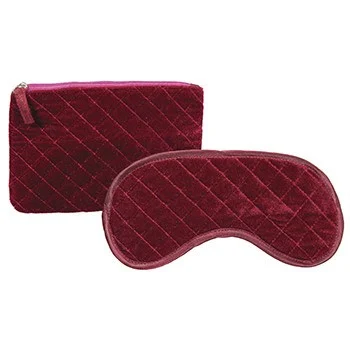 Harry Koenig Quilted Cosmetic Bag With Eye Mask