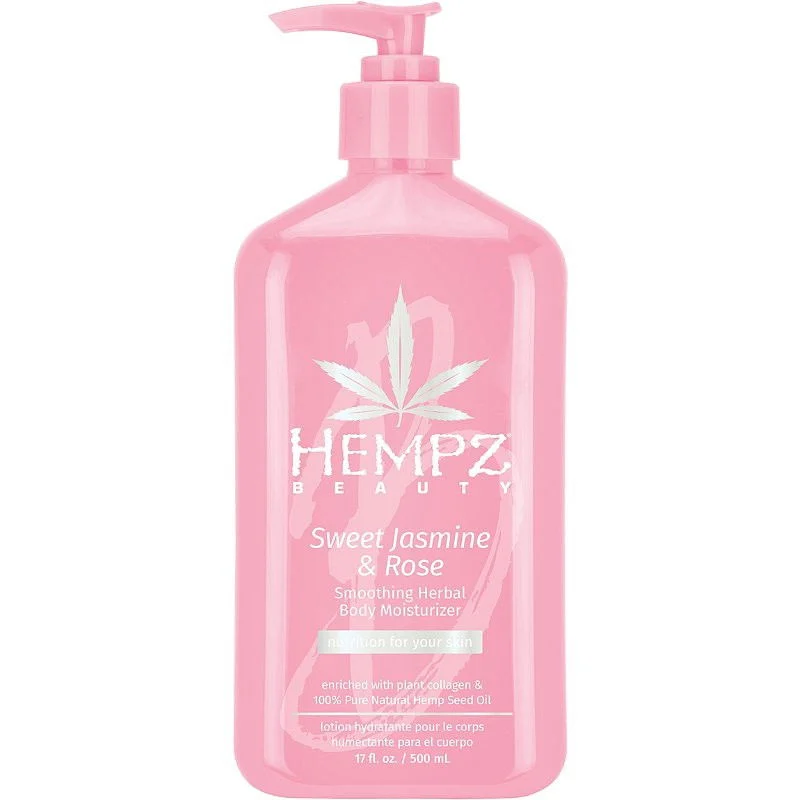 Hempz Sweet Jasmine & Rose Smoothing Herbal Body Moisturizer - 17 oz