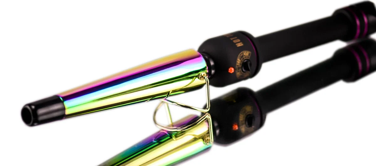 Professional Large Rainbow Tapered Curling Iron - Option : Tapered
