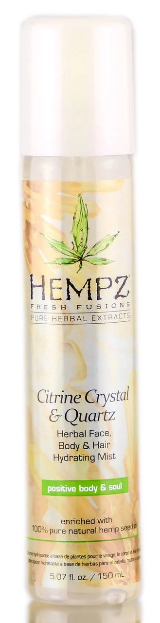 Hempz Citrine Crystal & Quartz Herbal Face, Body, & Hair Hydrating Mist - 5.07 oz