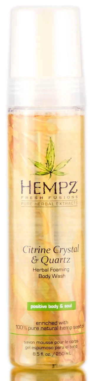 Hempz Citrine Crystal & Quartz Herbal Foaming Body Wash - 8.5 oz