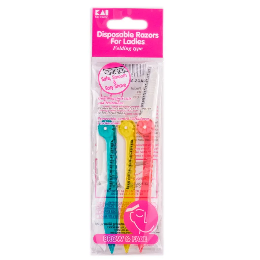 Razor Disposable Razors For Ladies Folding Type - Option : 3 Pack