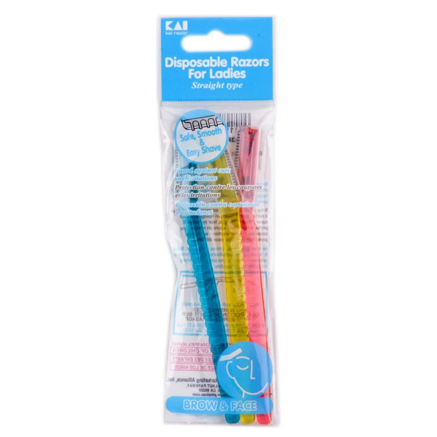 Razor Disposable Razors For Ladies Straight Type - Option : 3 Pack