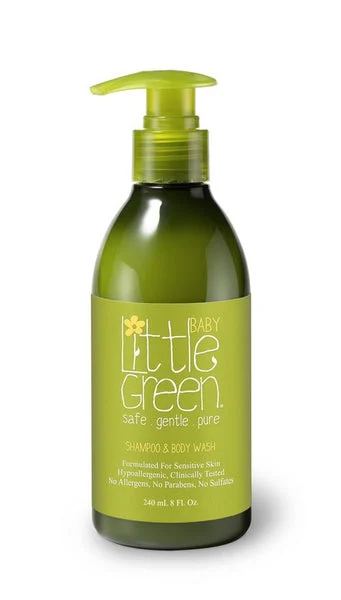 LITTLE GREEN BABY ALL IN ONE SHAMPOO AND BODY WASH 8 OZ