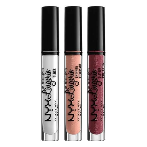 NYX Professional Love Lust Disco Lip Lingerie Gloss Trio Holiday Lip Set