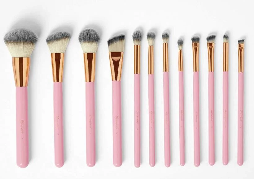 Pink Studded Elegance 12 Piece Brush Set - 12 Piece Brush Set
