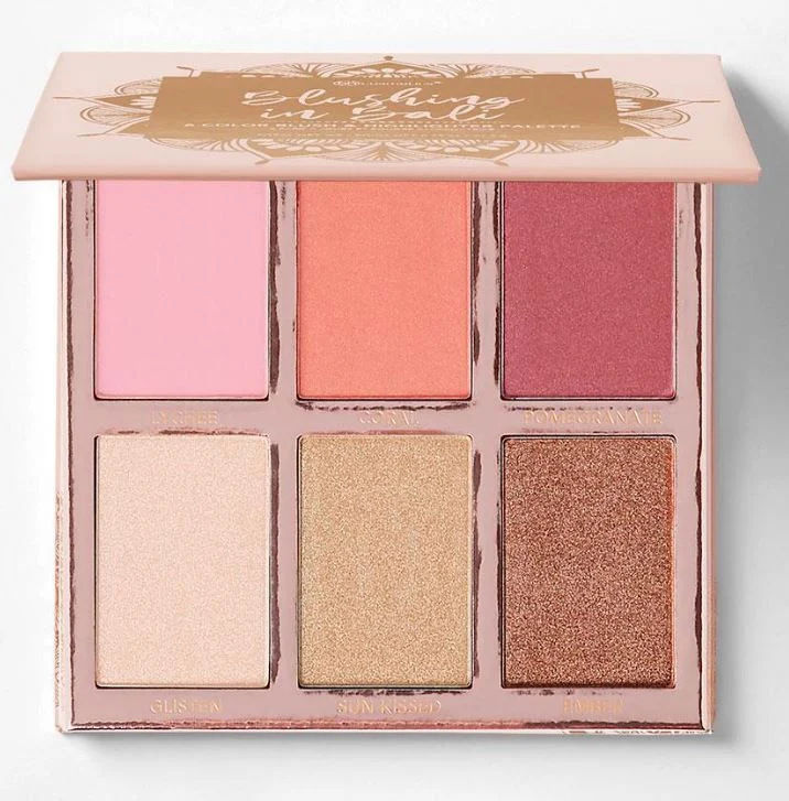 Blushing In Bali 6 Color Blush & Highlighter Palette - Blushing In Bali 6 Color
