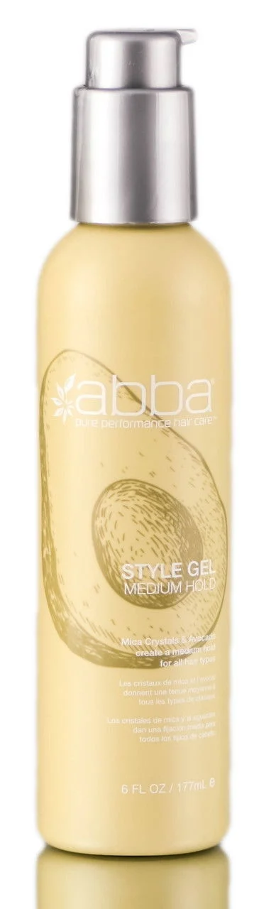 Style Gel, Medium Hold - Mica Crystals & Avocado for All Hair Types - 6 oz