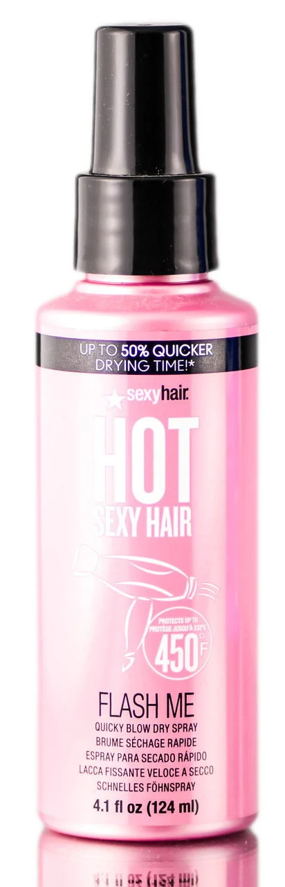 Hot FLASH ME Quicky Blow Dry Spray, UP TO 50% QUICKER DRYING TIME, Protects Up to 450°F - 4.1 oz