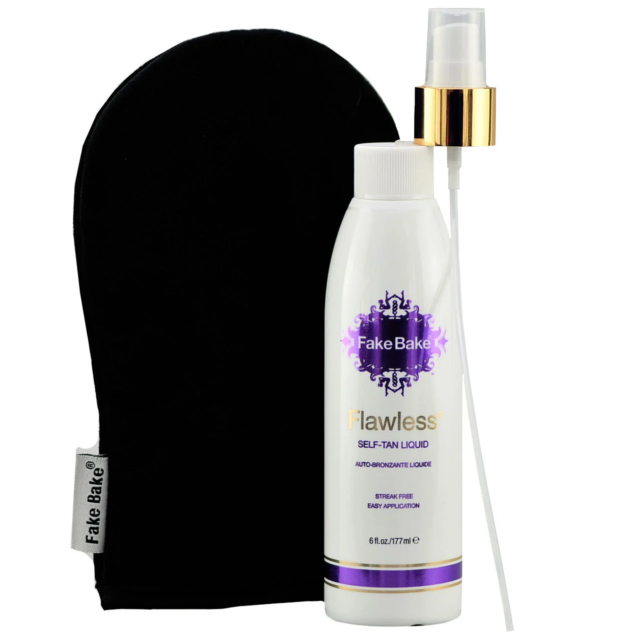 Fake Bake Flawless Self-Tan Liquid and Professional Mitt - 6 oz