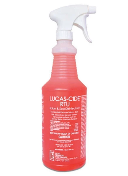 Lucas Cide Salon + Spa Disinfectant Pink Ready to Use 32 oz