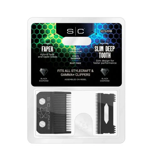 StyleCraft Slim Deep Tooth Fixed Faper Clipper Blade SC520B