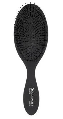 Scalpmaster Wet or Dry Hair Detangling Brush-Black