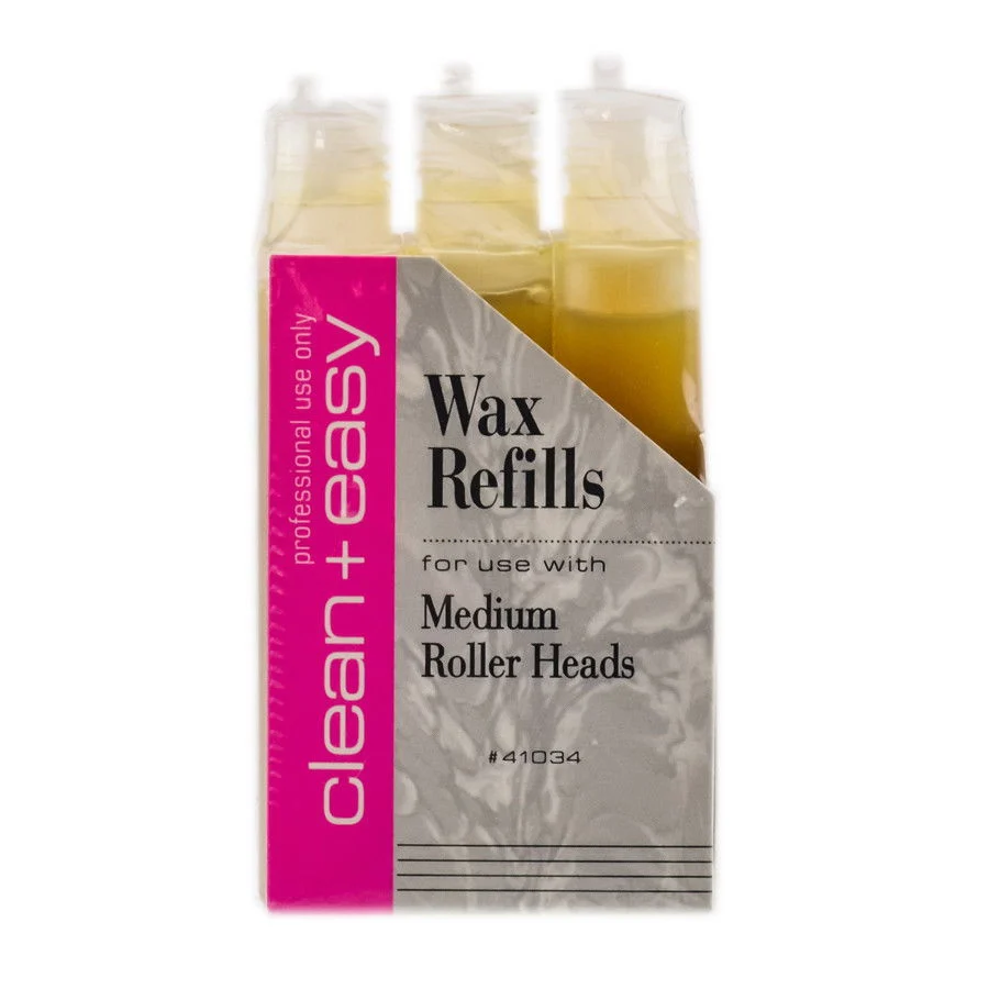 Clean+Easy Wax Refills Medium Roller Heads - Size : 3 Pack