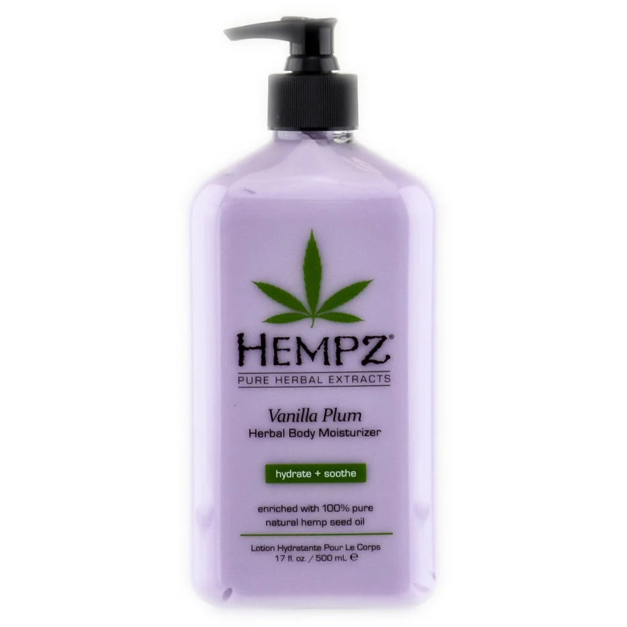 Hempz Vanilla Plum Herbal Body Moisturizer Lotion - Size : 17 oz