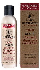 2 in 1 Tingling Dandruff Shampoo & Conditioner - Size : 6 oz
