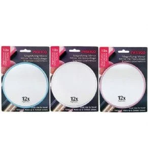 Swissco Suction Cup Mirror 5 Inch 12X Magnification Black