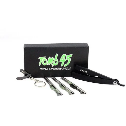 Tomb 45 Triple Cartridge 3 way Razor Handle - Black
