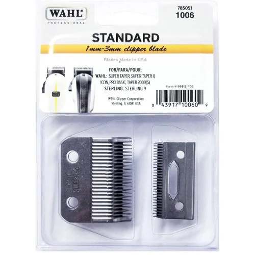 WAHL 2 Hole Standard Clipper Blade For Super Taper Senior Magic Clip 1006