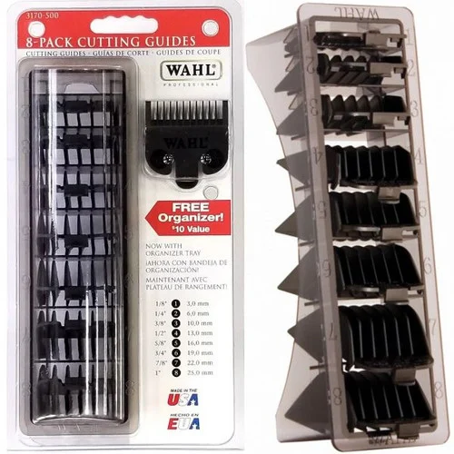 WAHL Hair Clipper 8 Pack Cutting Guides & Tray 3170-500